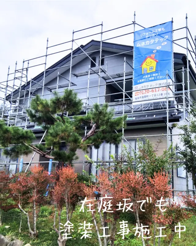 こんにちは、ムネカタテックです🍂

今日の朝は一段と寒かったですね😅
どんどん冬が近づいているのを感じます🍂

さて、松川町と同じく、在庭坂でも塗装工事が始まりました🎨
周辺の皆様にはご迷惑をおかけします🙇‍♂️🙇‍♂️🙇‍♂️

福島市内もあちらこちらで🐻の目撃情報がありますよね。
どうやって気を付ければいいのか難しいところですが、工事は常に安全第一！！
山の中で大人しくしてくれるのを祈るばかりです🙏🙏🙏🙏🙏

#ムネカタテック 
#福島市 
#リフォーム 
#外壁塗装 
#寒くになる前に 
#住まいの点検 
#熊さん出てこないでね